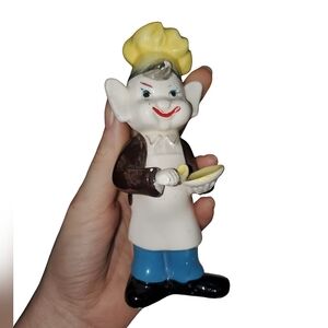 Vintage pixie elf chef salt or pepper shaker